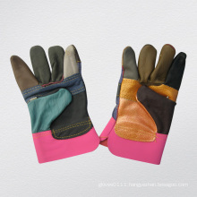 Rainbow Patched Palm Furniture Leather Glove-4007